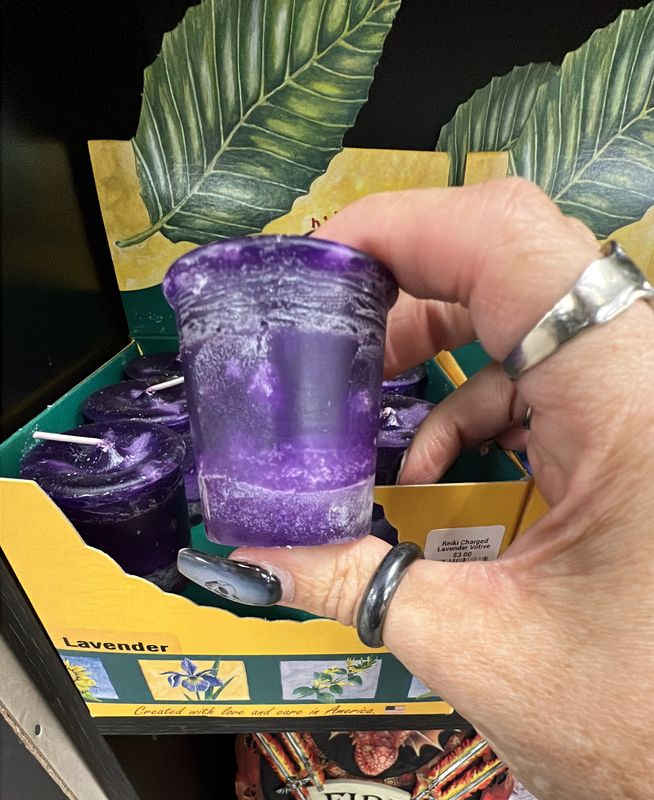 Reiki Charged Lavender Votive