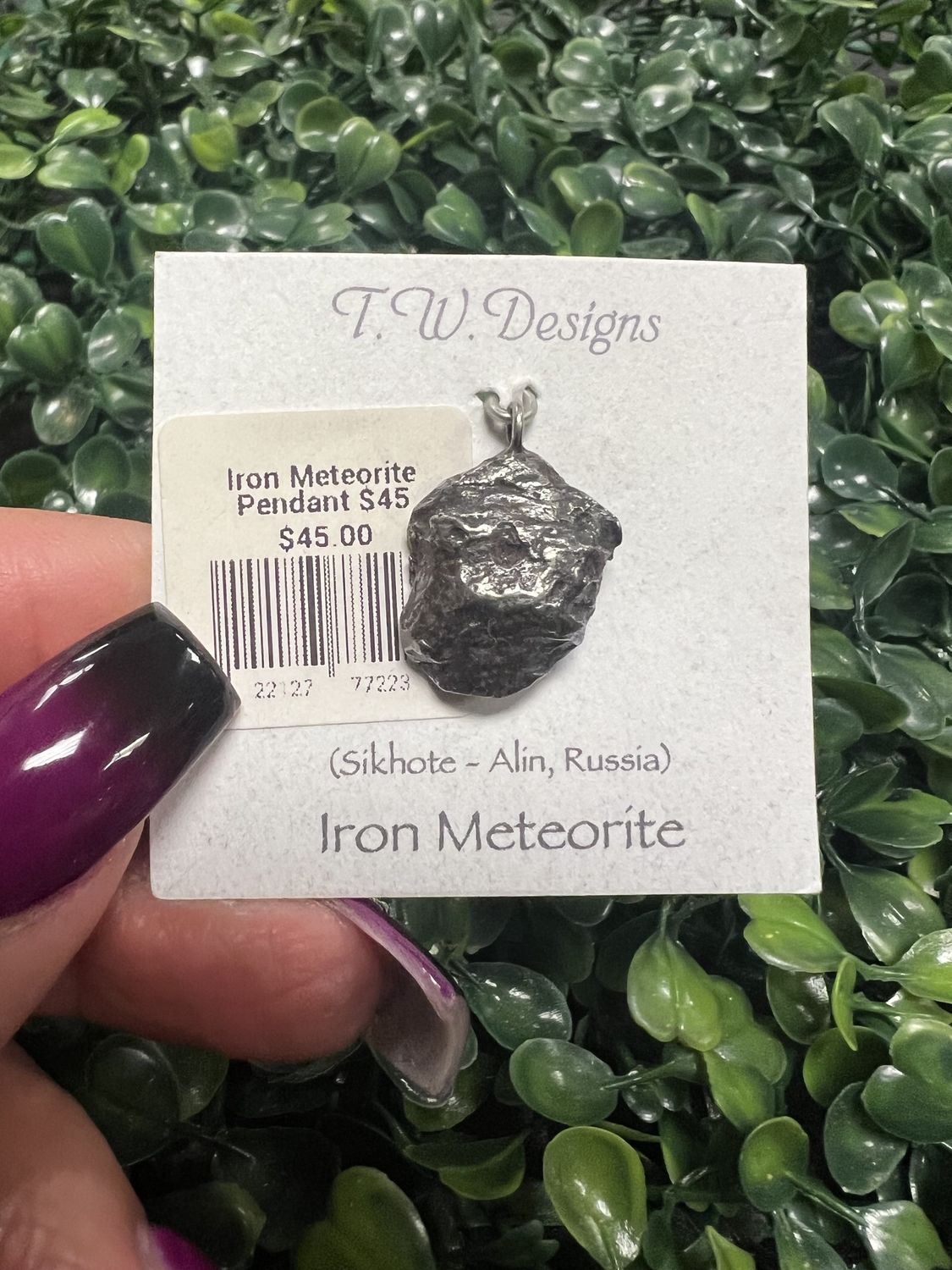 Iron Meteorite Pendant  45