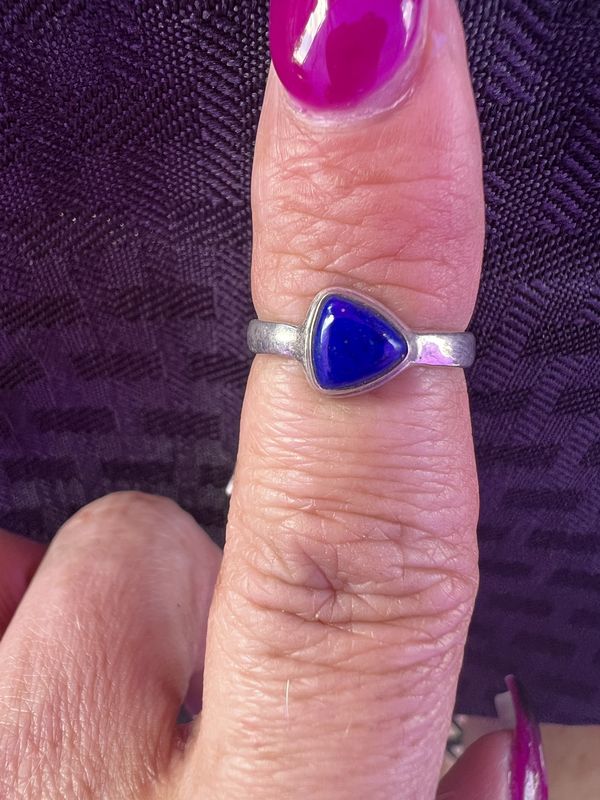 Lapis Lazuli Sterling Ring Sz5