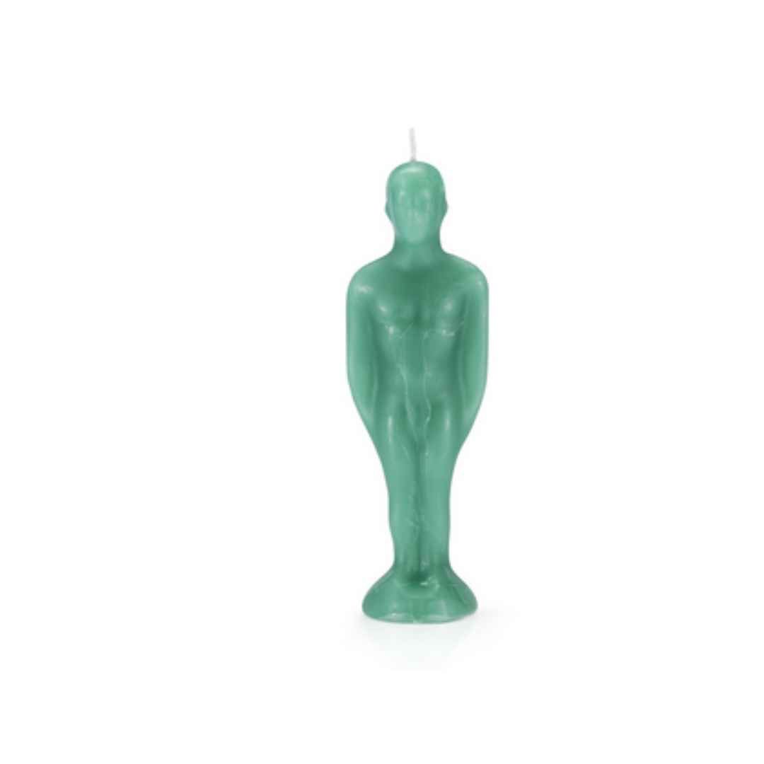 Green Male Figure Candle