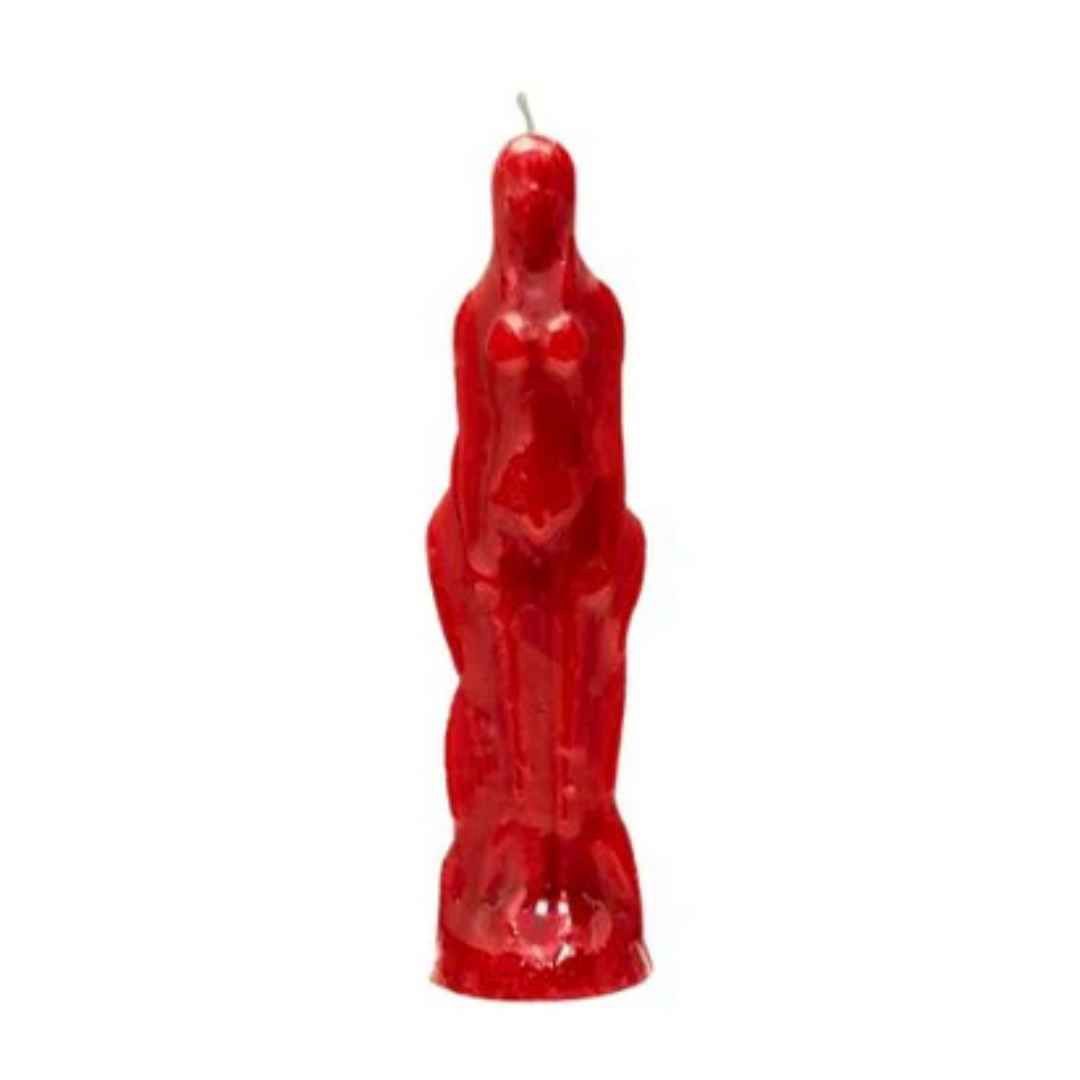 Red Female Figure Candle