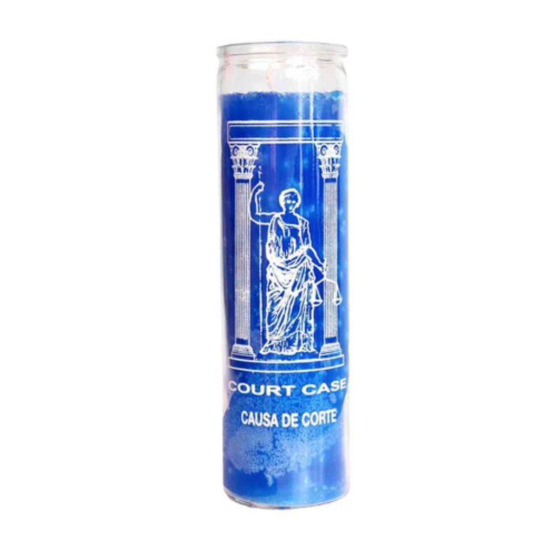 7 Day Court Case Blue Candle