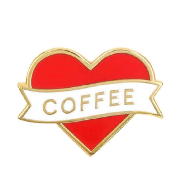 Coffee Heart Enamel Pin