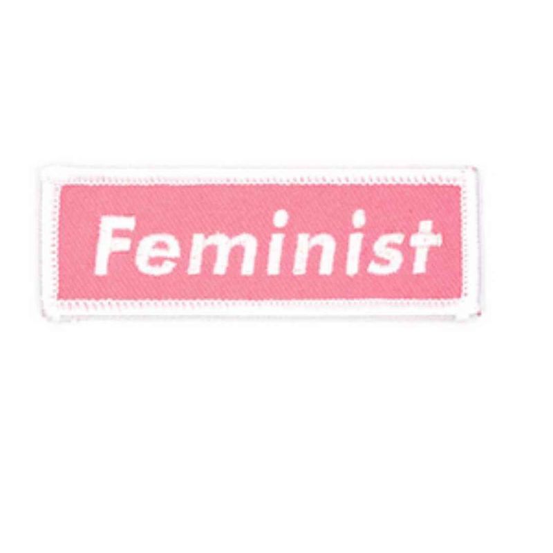 Feminist Iron On Patch Pink