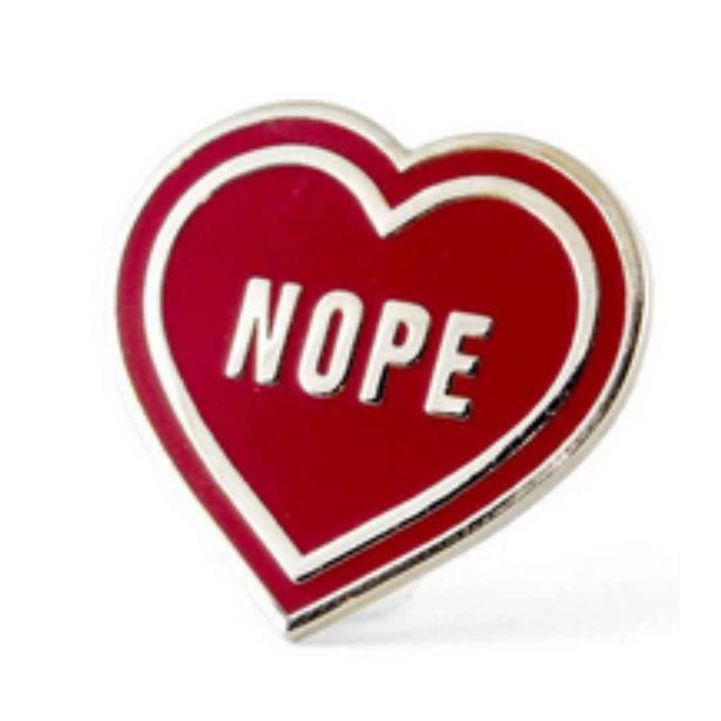 Nope Heart Enamel Pin