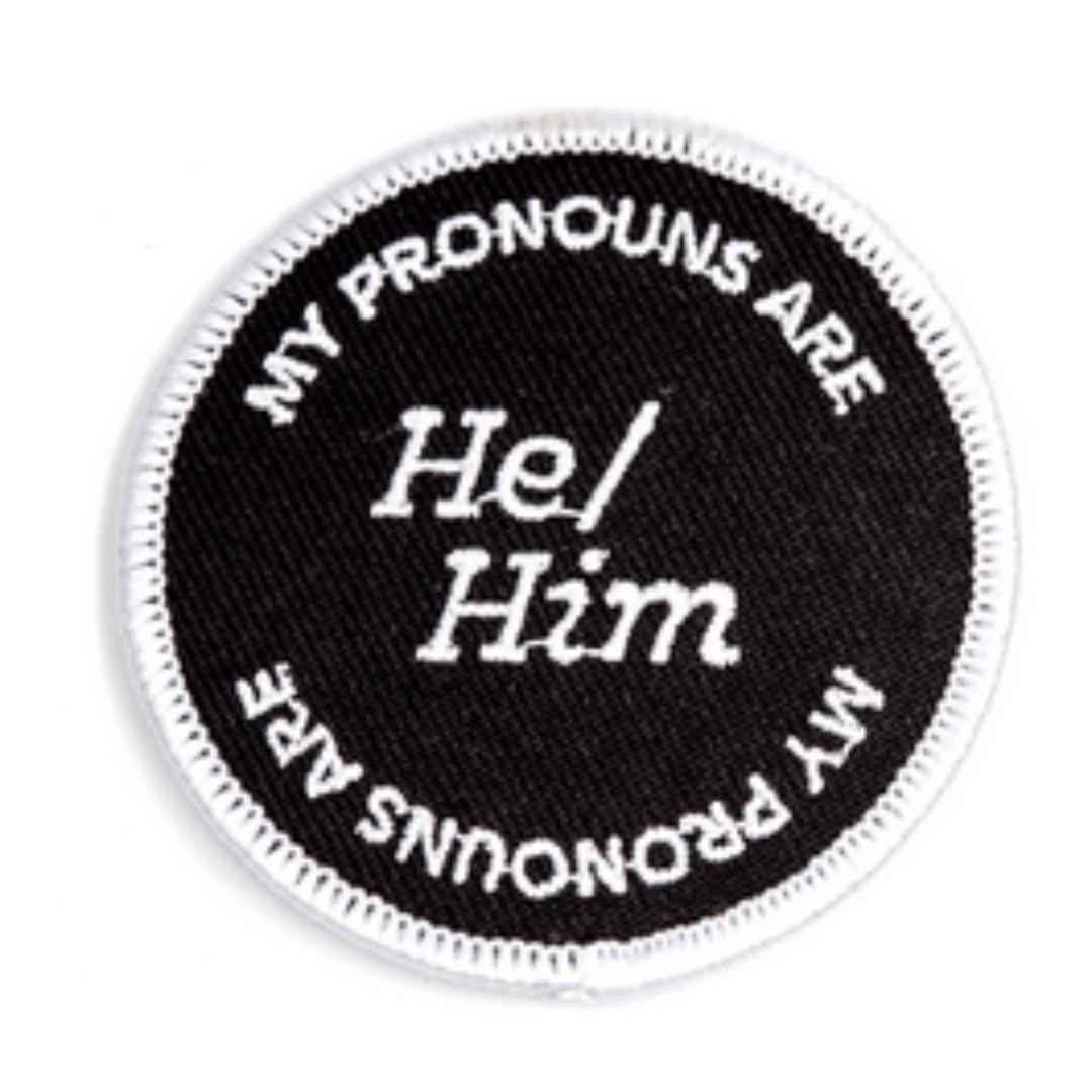 He Him Pronouns Iron On Patch