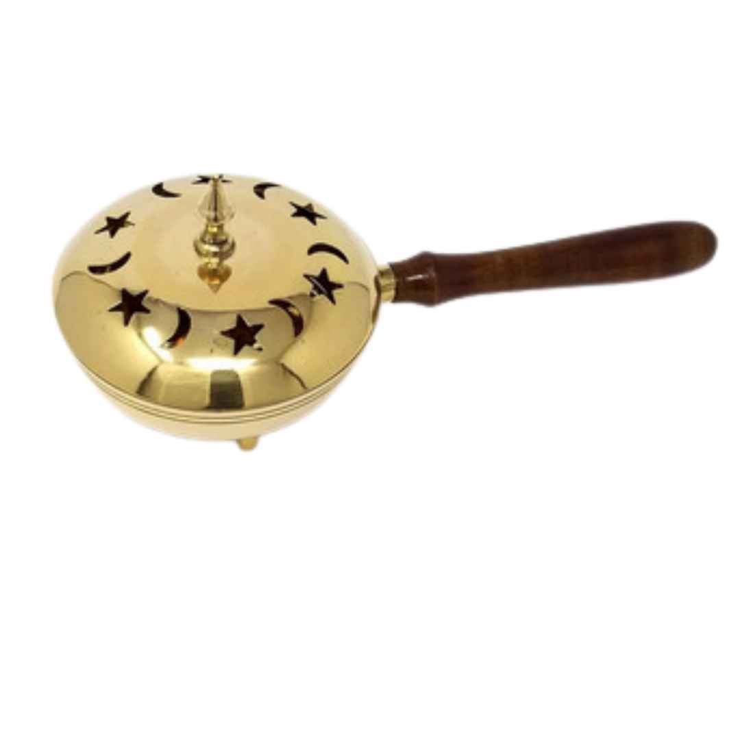 Brass Burner With Handle 10"