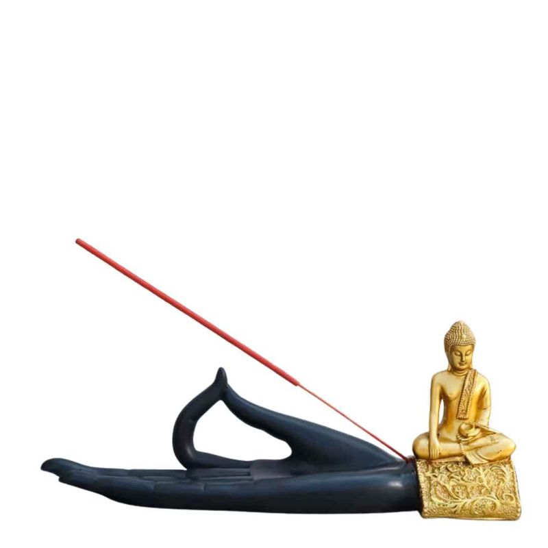 Buddha On Hand Incense Burner