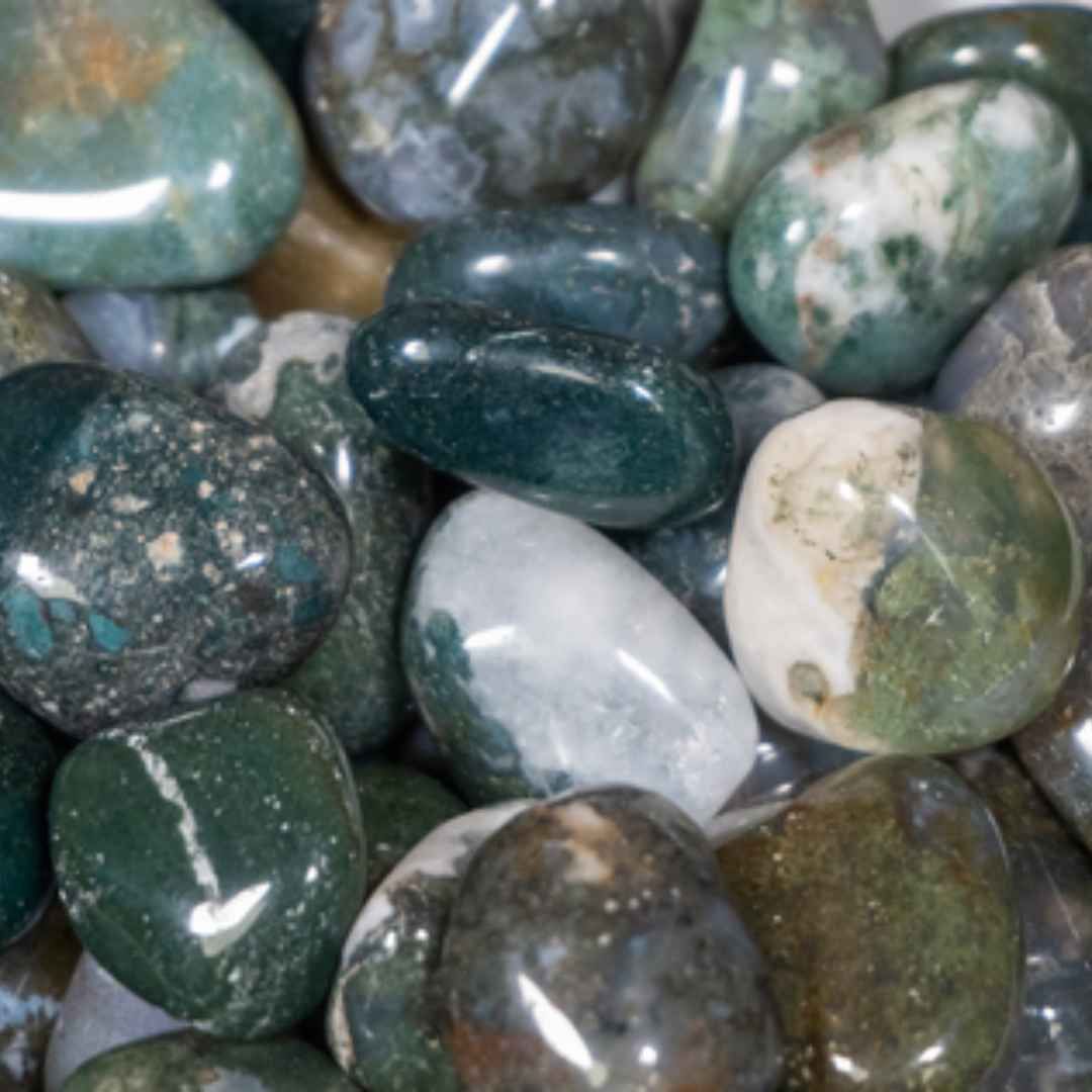 Moss Agate Tumbled