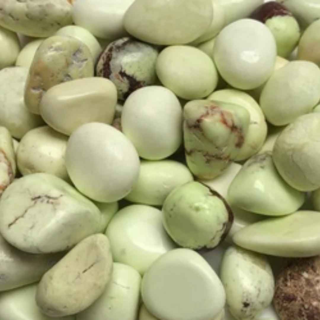 Citron Chrysoprase Tumbled