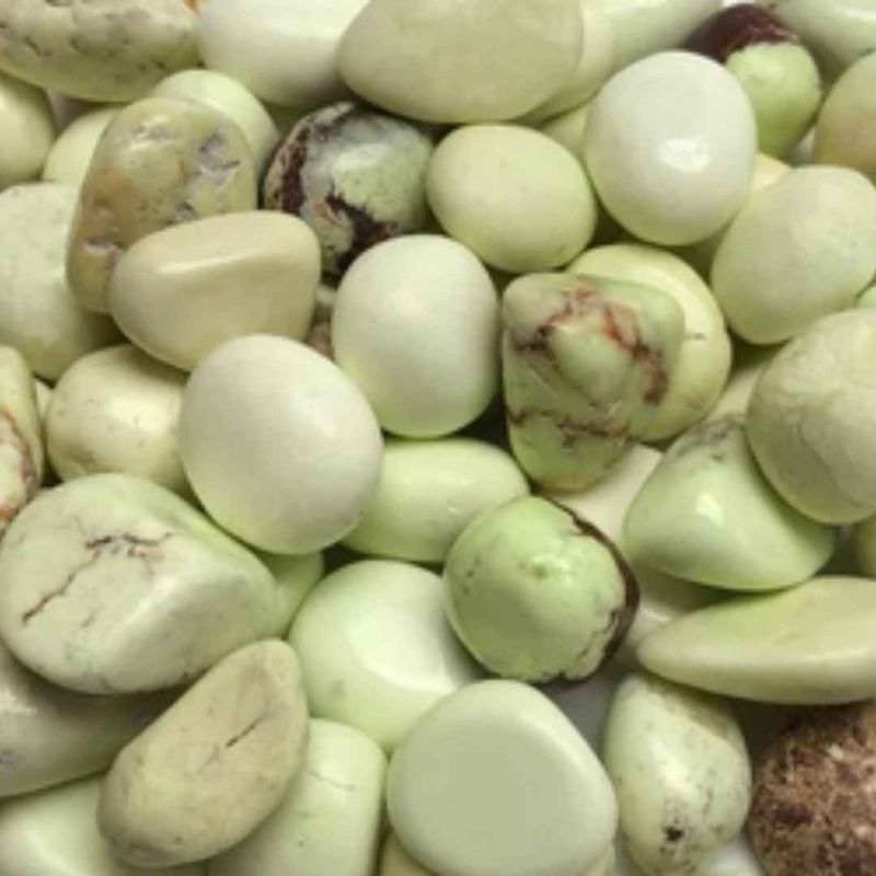 Citron Chrysoprase Tumbled