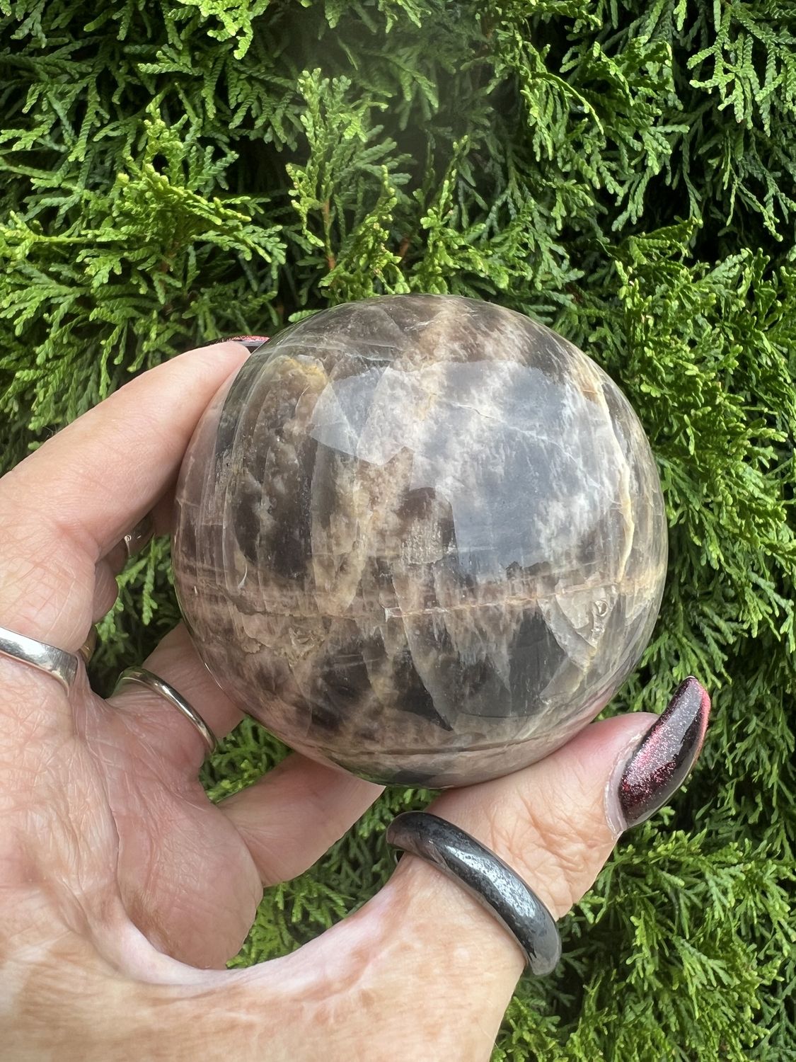 Black Moonstone Sphere 70mm