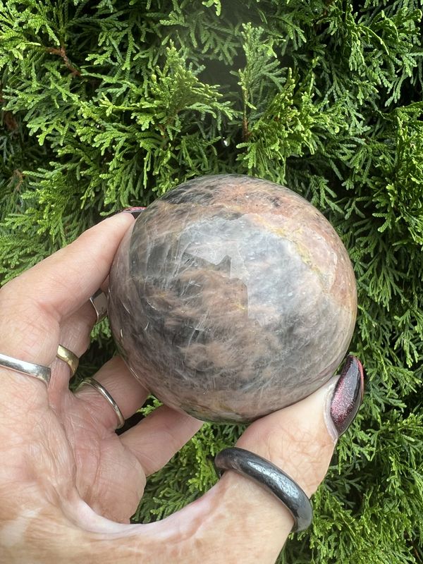 Black Moonstone Sphere 75mm
