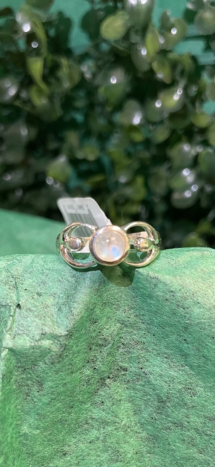 Goddess Rainbow Moonstone Ring