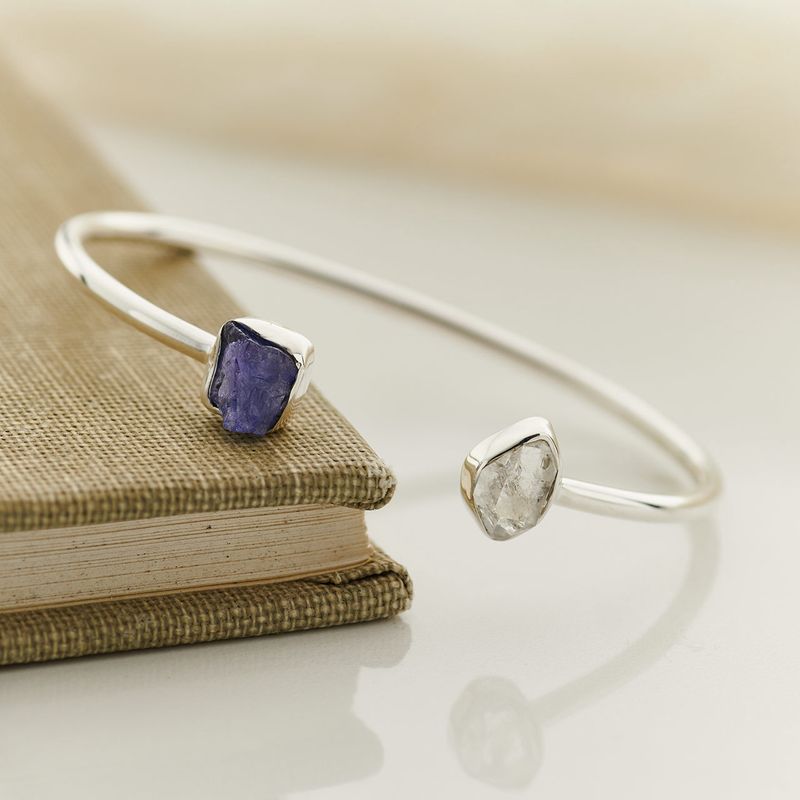 Tanzanite Herkimer Diamond Bracelet