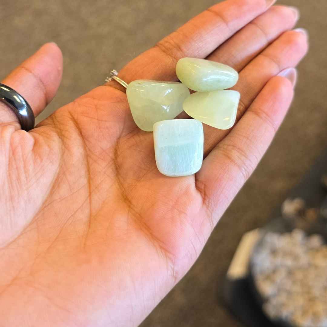 Pistachio Calcite Tumbled