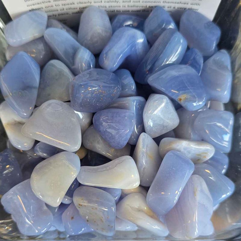 Blue Lace Agate Tumbled Lg