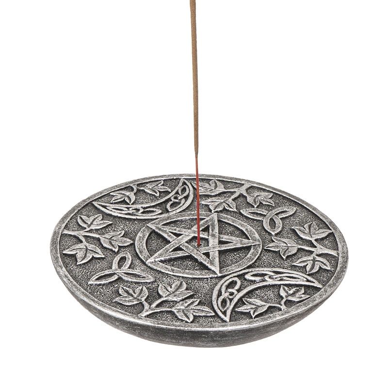 Triple Moon Pentacle Triquetra Incense Burner