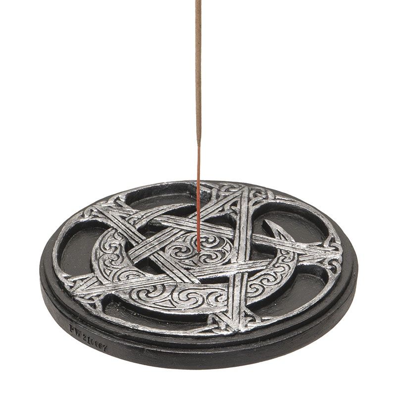 Pentacle Crescent Moon Incense Burner