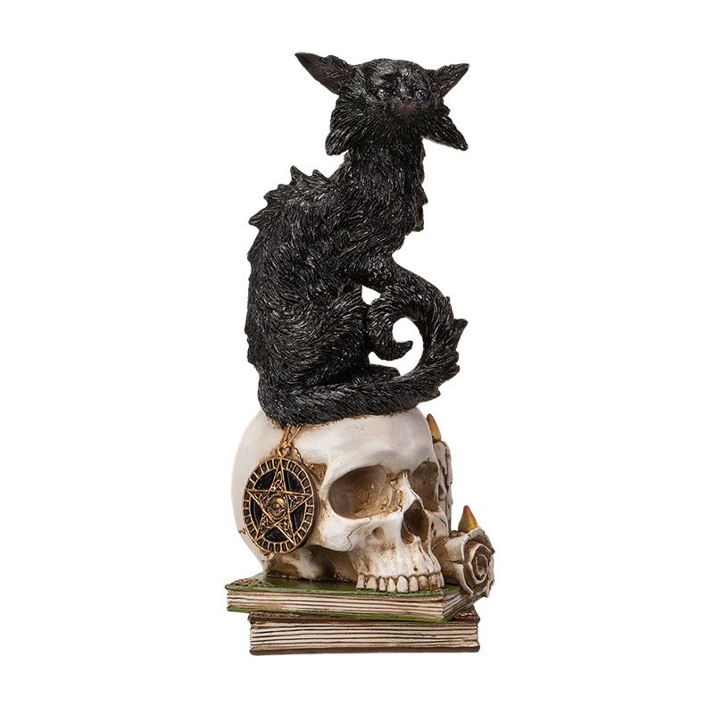 Wicked Black Cat On Skull LED