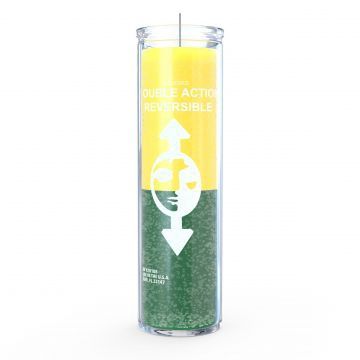 7 Day Yellow Green Reversible Candle