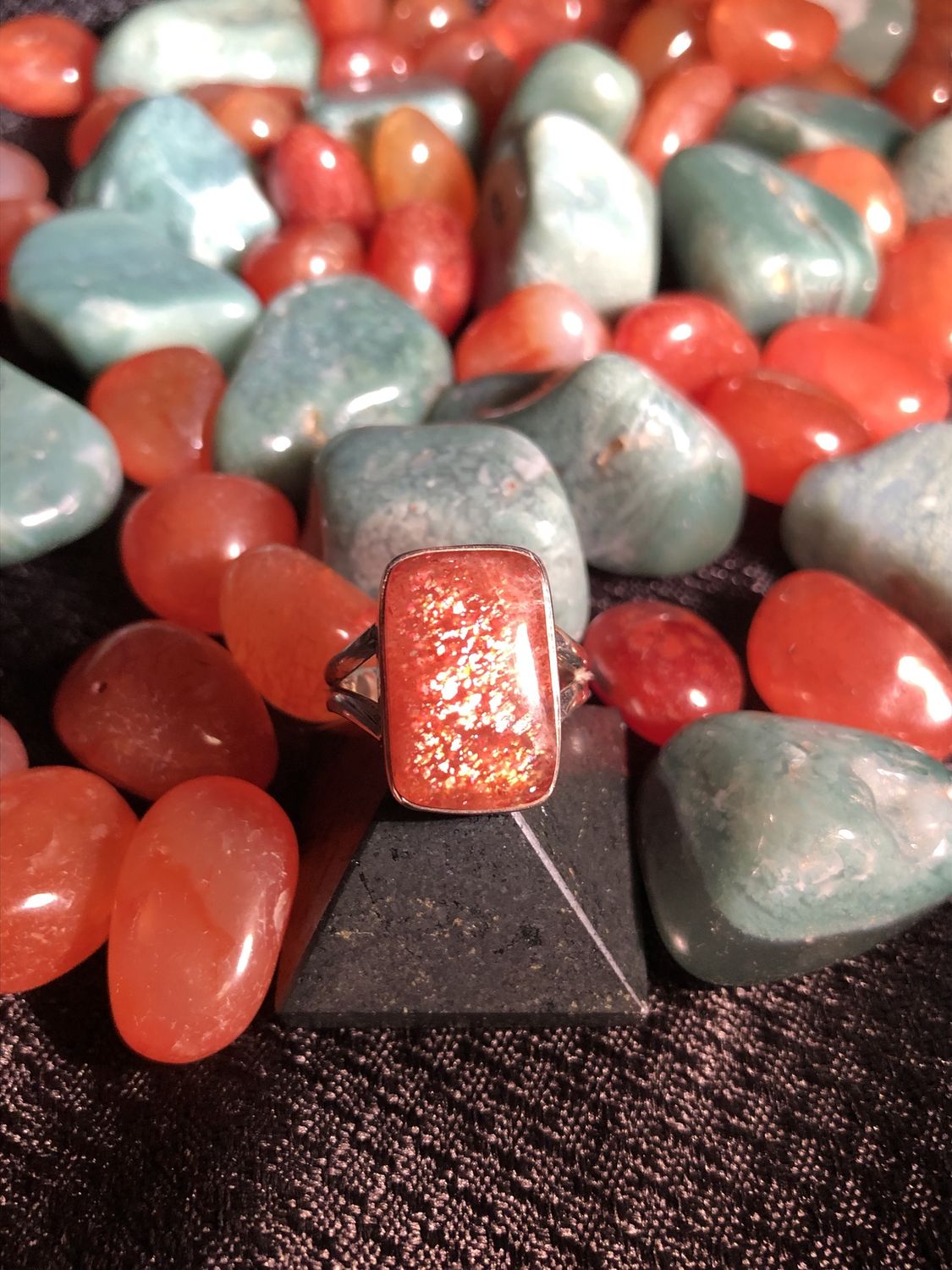Sunstone Rectangular Ring Sz 7