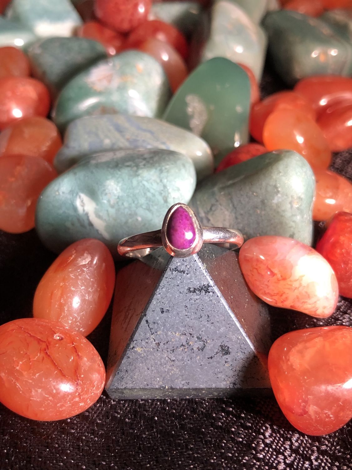 Sugilite Teardrop Ring Sz 8