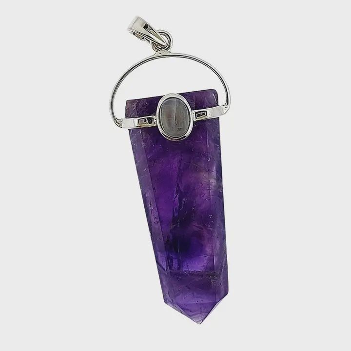 Amethyst And Moonstone Pendulum Point