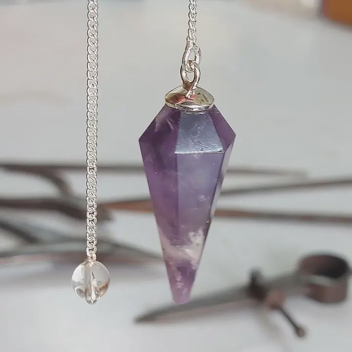 Faceted Amethyst Pendulum