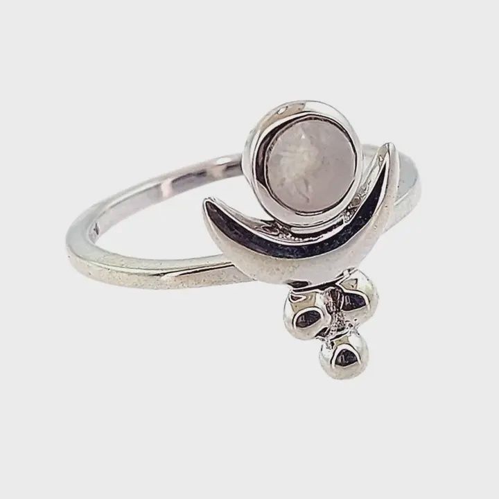 Abundance Rainbow Moonstone Ring Size 8