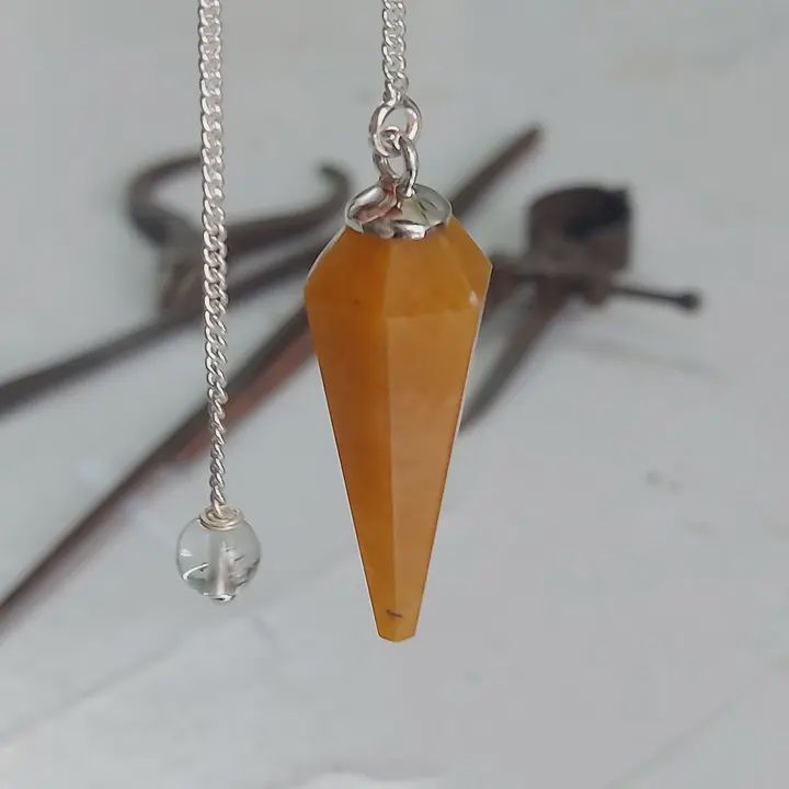 Sterling Faceted Golden Quartz Pendulum