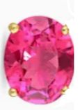 Pink Topaz Faceted Oval Sterling Pendant