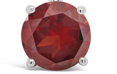 Garnet Sterling Silver 6x6mm Pendant