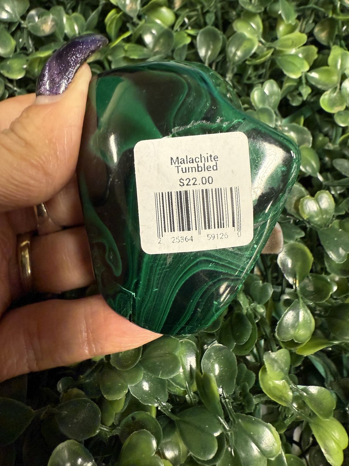 Malachite Tumbled $22