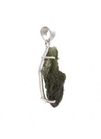 Moldavite Raw Pendant