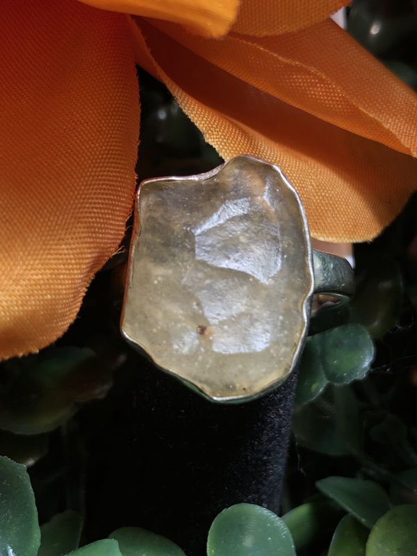 Libyan Desert Glass Rough Ring