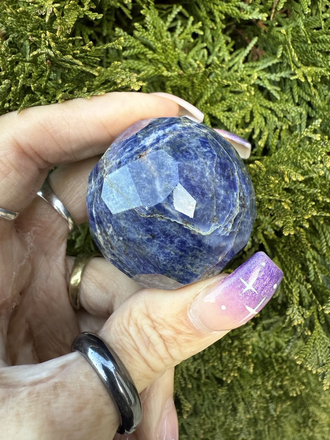 Sodalite Faceted Sphere
