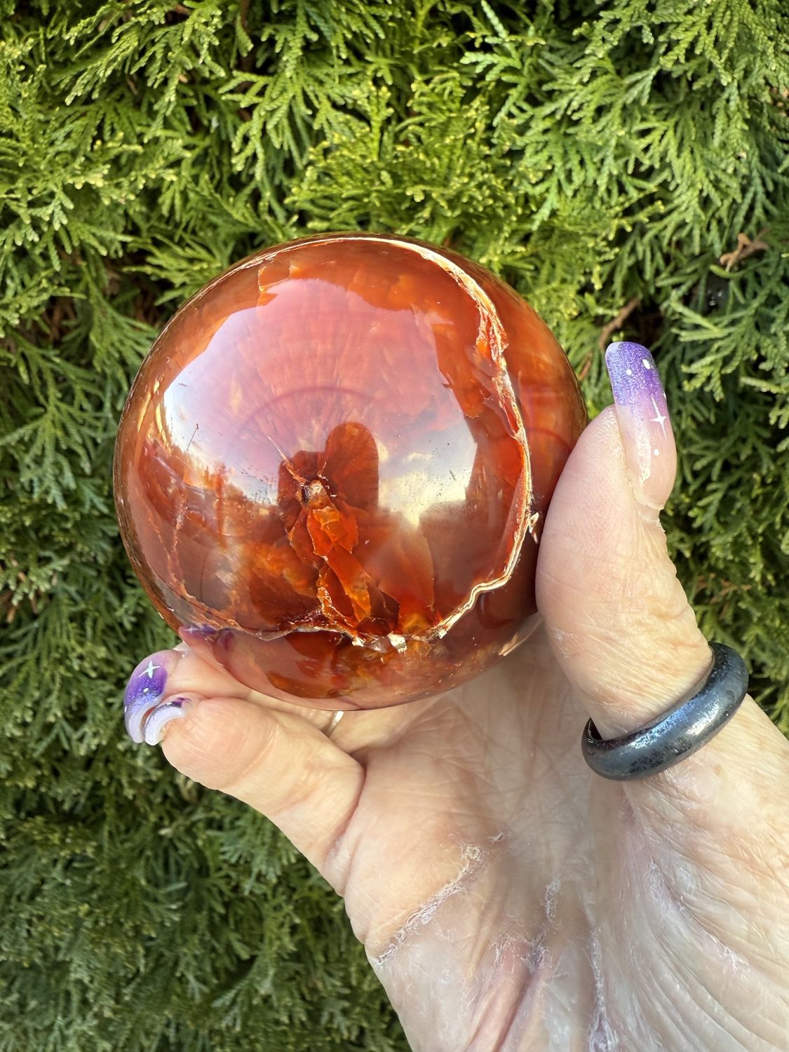 Carnelian Sphere 77mm
