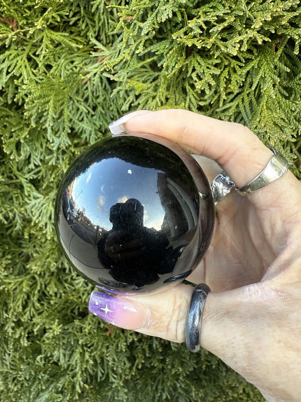 Black Obsidian Sphere $50