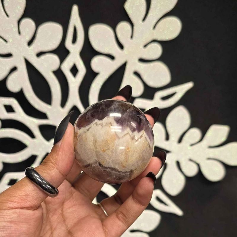 Chevron Amethyst Sphere
