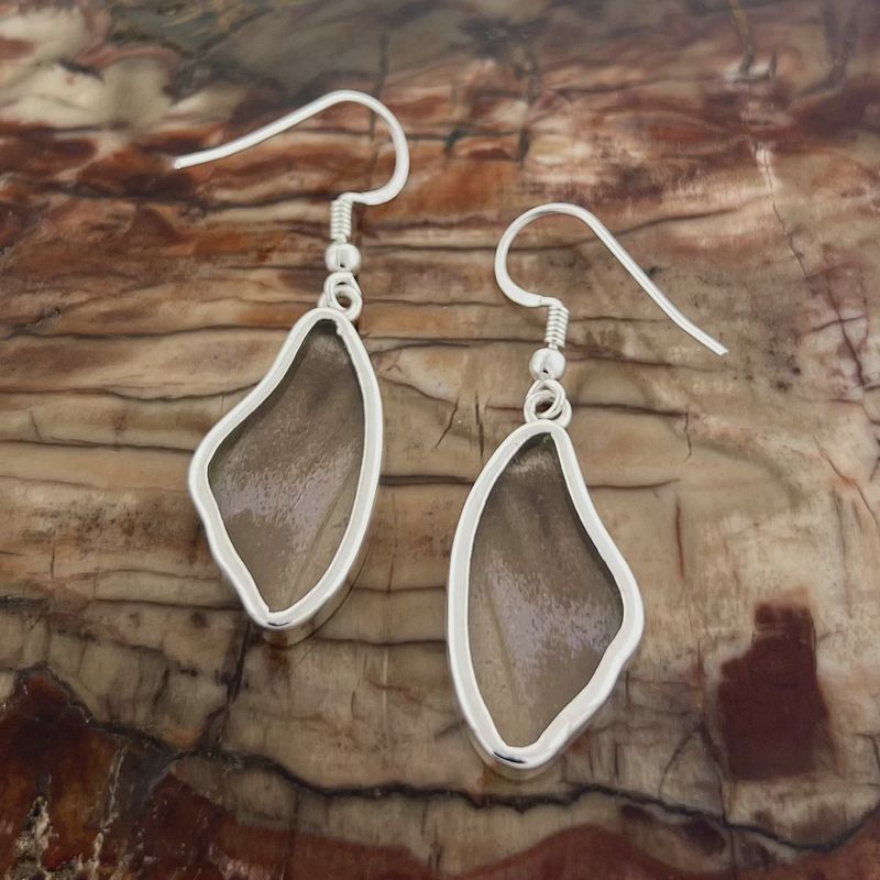 Blue Morpho Butterfly Fine Silver Earrings