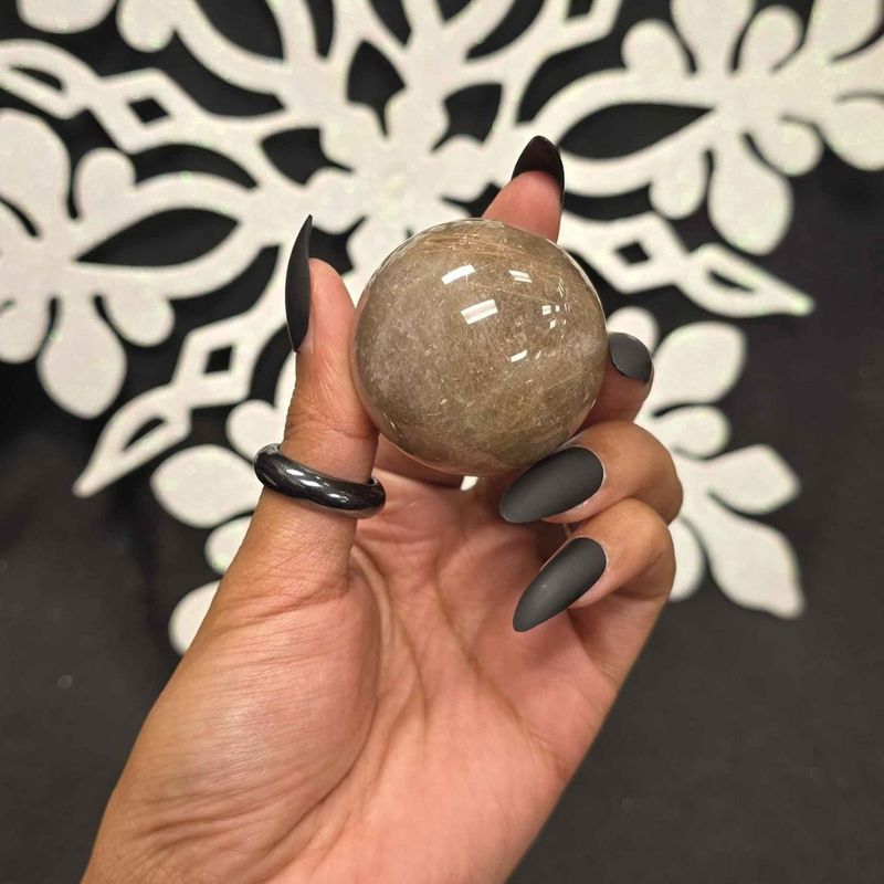 Rutilated Quartz Sphere 37mm