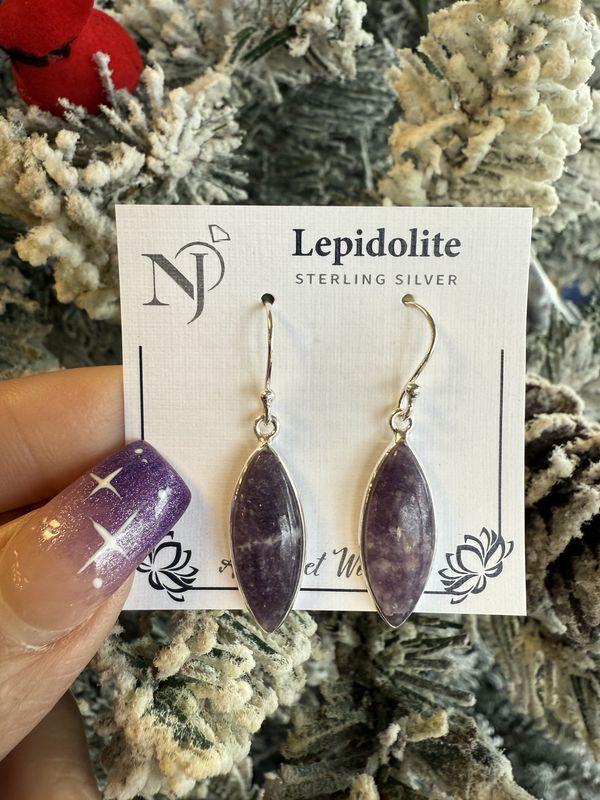 Lepidolite Dangle Earrings