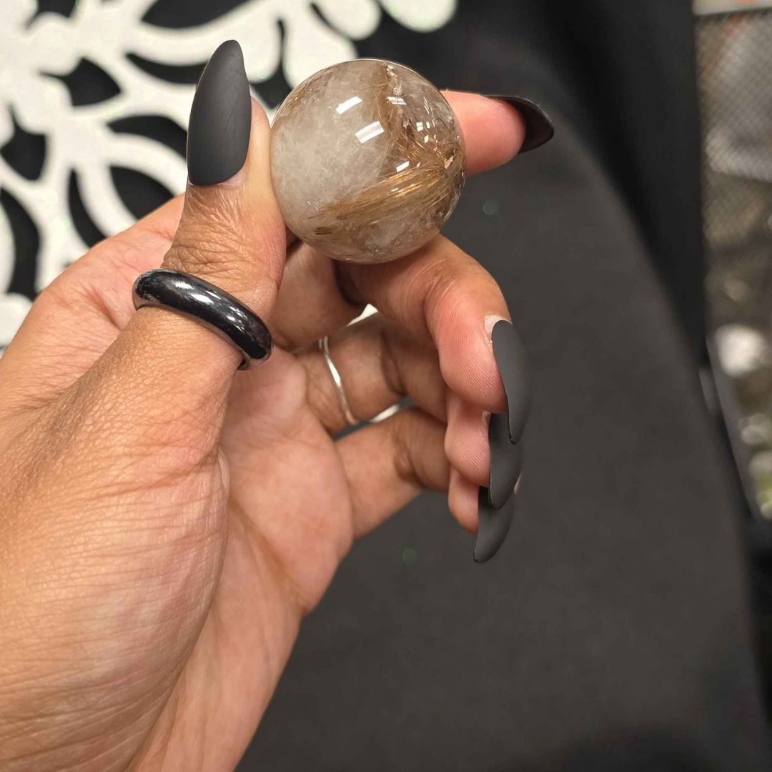 Rutilated Quartz Sphere Mini