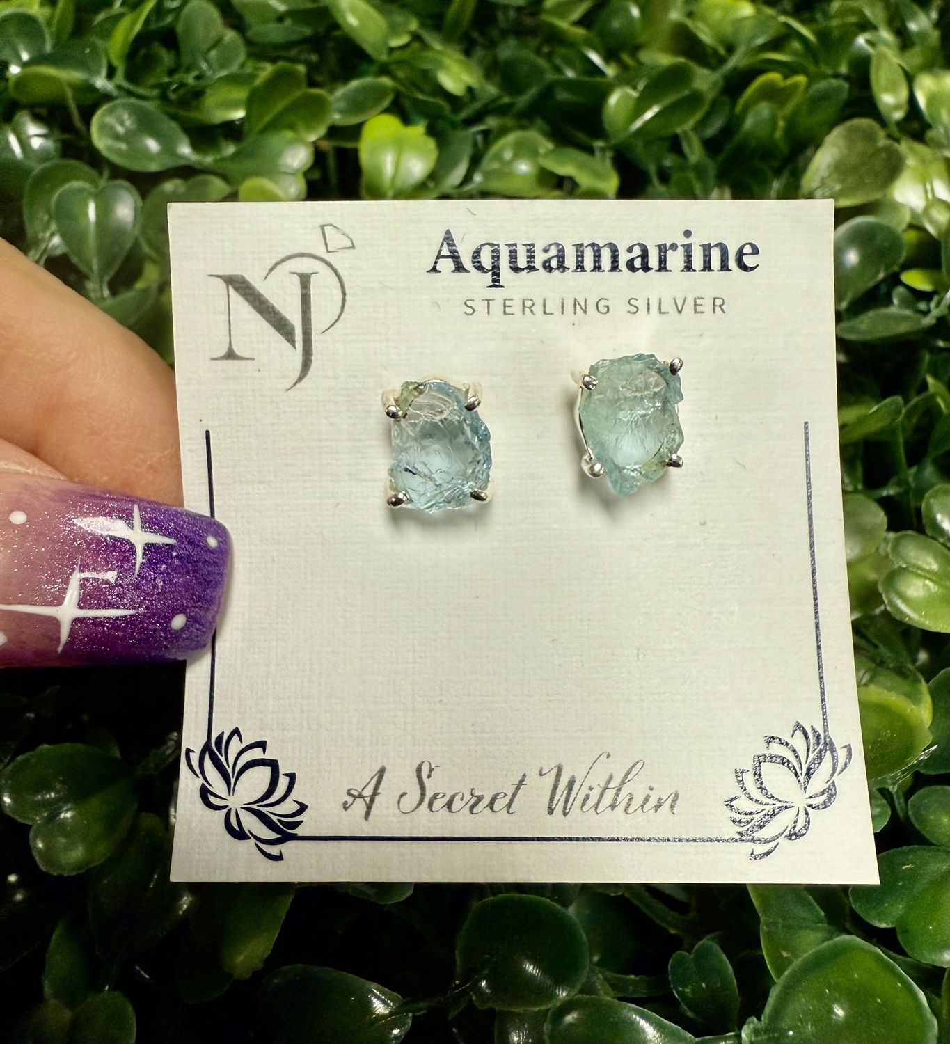 Aquamarine Natural Stud Earrings