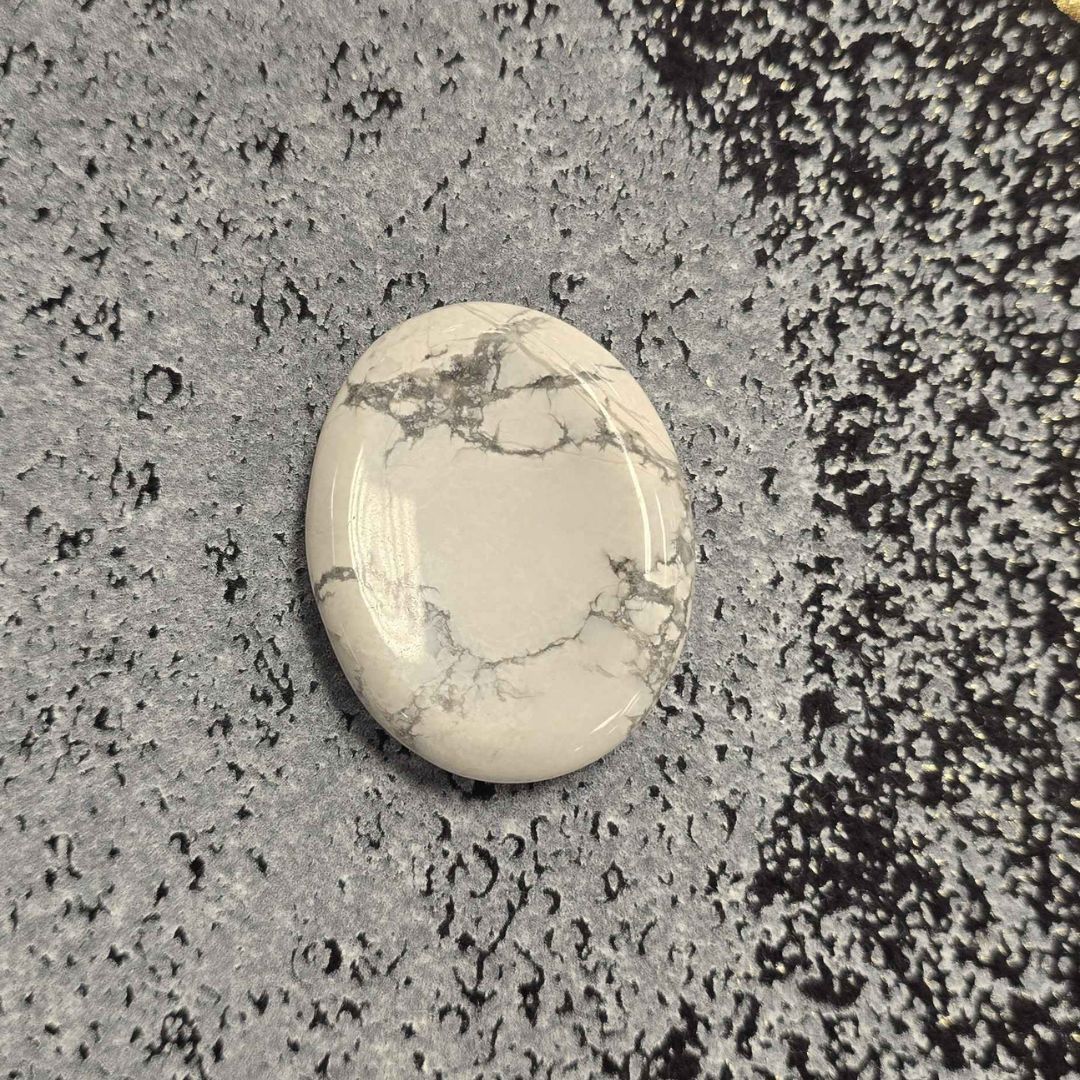 White Howlite Palm Stone