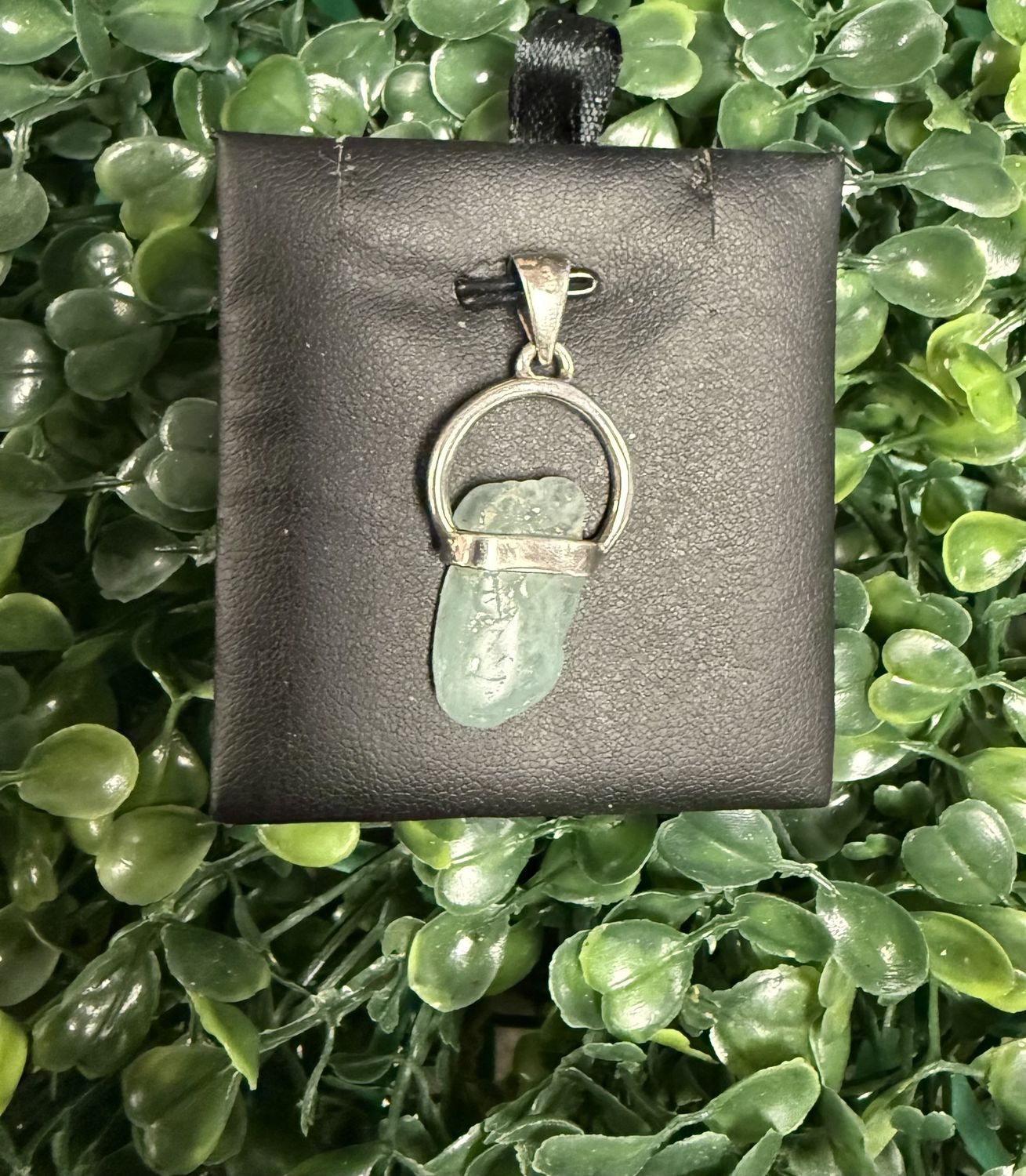 Aquamarine Rough Sterling Pendant