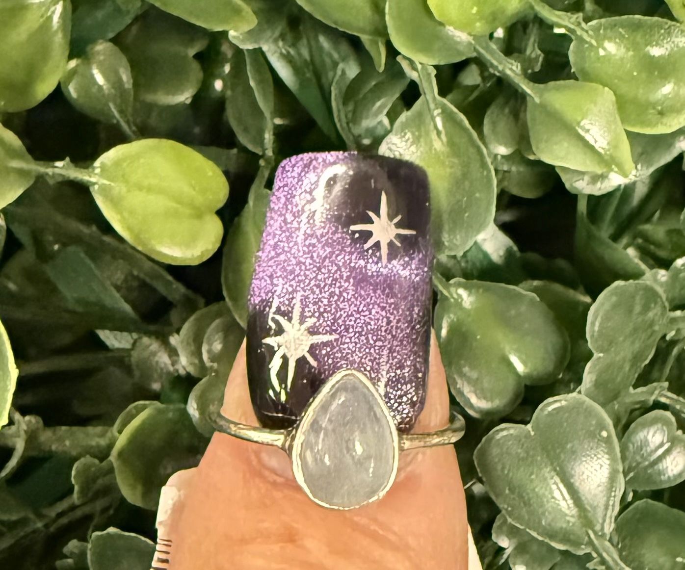 Aquamarine Teardrop Ring Size 5