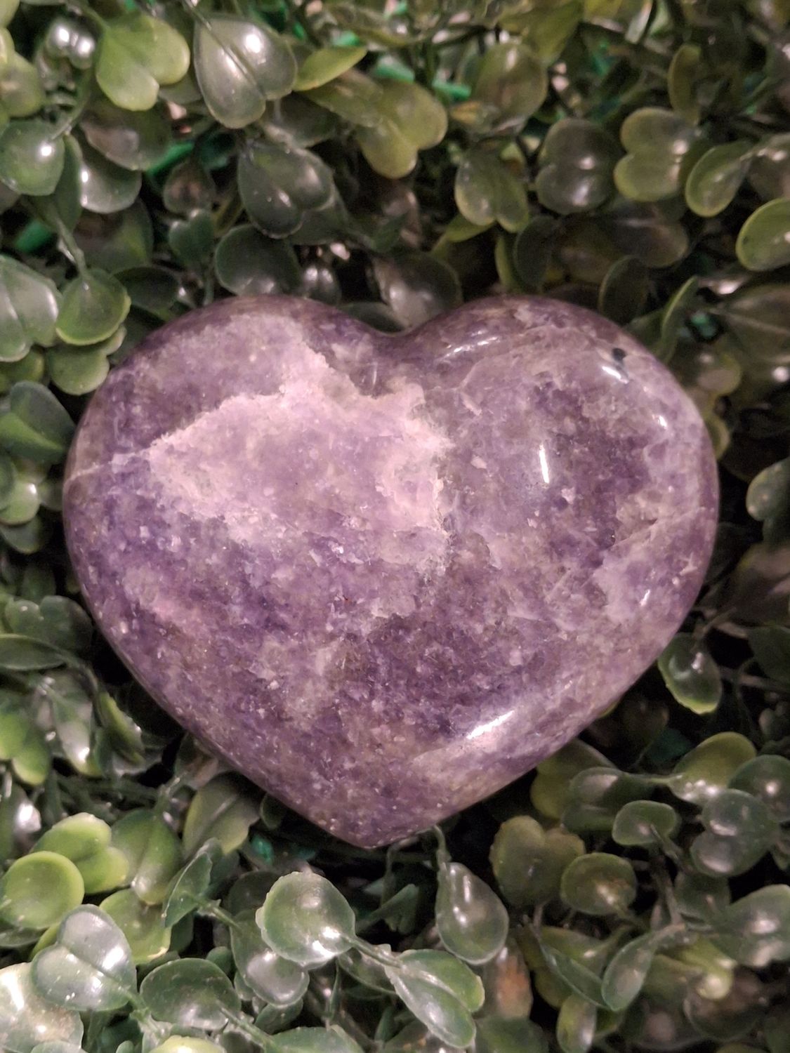 Lepidolite Heart