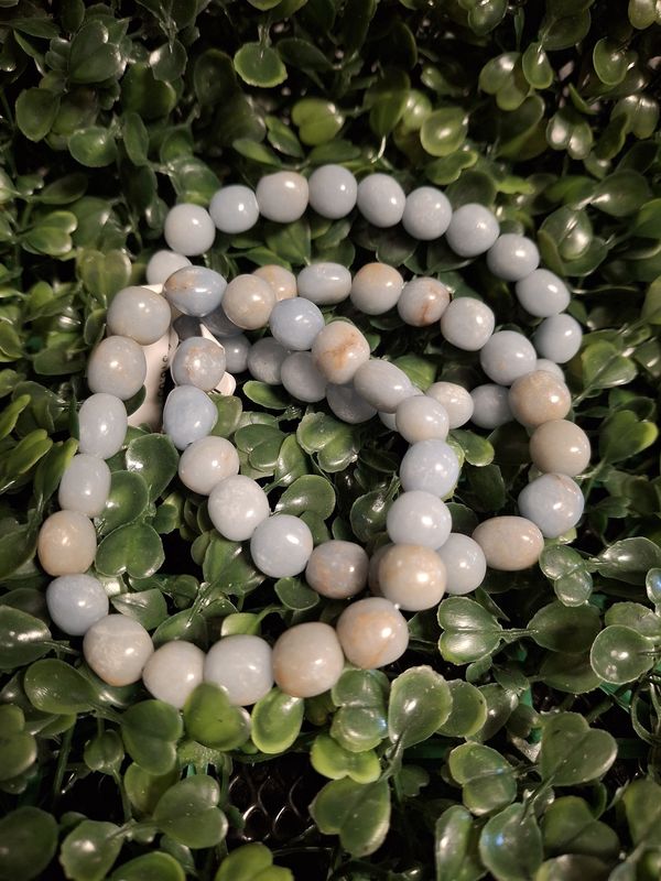 Angelite Bead Bracelet